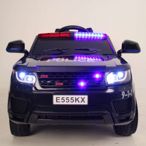 Детский электромобиль E555KX Police черный