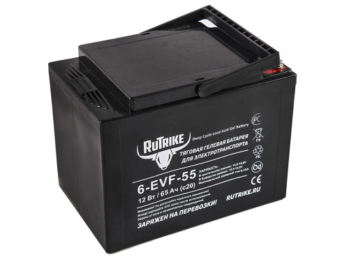 Тяговый гелевый аккумулятор RuTrike 6-EVF-55 (12V55A/H C3)